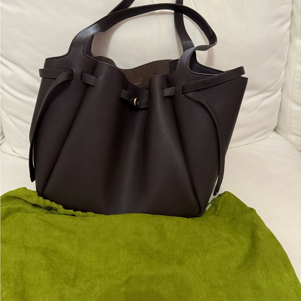 LIKE NEW! Tory Burch Romy Tote in Deep Brown - Picture 2 of 7